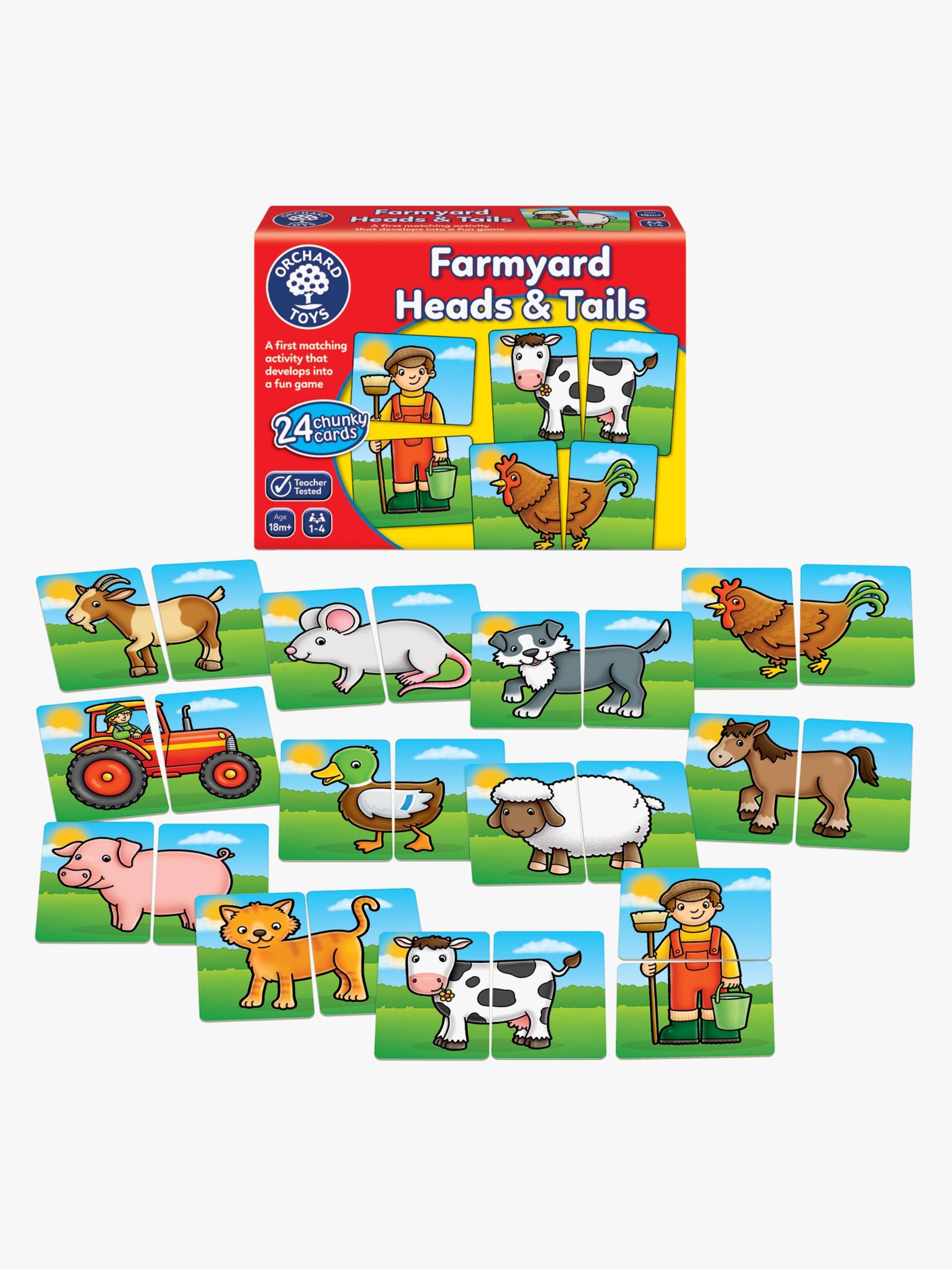 Orchard Toys Puzzle Head and Tail on the Farm 24 Teile von Orchard Toys