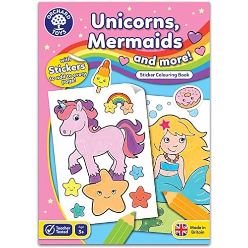 Orchard Toys Unicorns, Mermaids and More Colouring Book, Educational Colouring Book, Includes Stickers, for Kids Age 3 Years + Orchard Toys Unicorns, Mermaids and More Colouring Book, Educational Colouring Book, Includes Stickers, for Kids Age 3 Years + von Orchard Toys