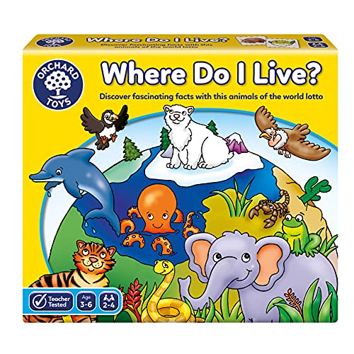 Orchard Toys Where Do I Live, Fun and Educational Matching and Memory Game, Double-Sided Boards Include Animal and Habitat Facts, Ages 3-6 von Orchard Toys