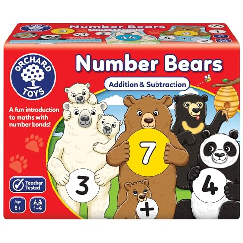 Orchard Toys Zahlenbären-Mathematik-Spiele für Kinder, um Addition & Subtraktion zu Lernen und Zahlenbindungen zu 20, erstes Brettspiel für Kinder, Macht das Lernen von Mathematik Spaß, Lernspielzeug Orchard Toys Zahlenbären-Mathematik-Spiele für Kinder, um Addition & Subtraktion zu Lernen und Zahlenbindungen zu 20, erstes Brettspiel für Kinder, Macht das Lernen von Mathematik Spaß, Lernspielzeug von Orchard Toys