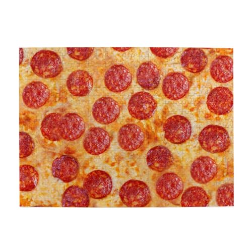 3D Pizza Pepperoni Print Jigsaw Personalisiertes Puzzle Holzpuzzle Lustiges Puzzle 500 Teile Für Erwachsene Geburtstagsgeschenk von OrcoW