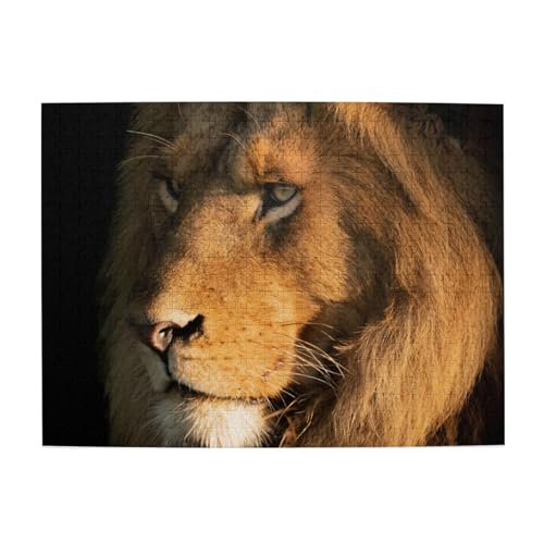 Afrikanisches Tier-Löwen-Druck-Puzzle Personalisiertes Puzzle Holzpuzzle Lustiges Puzzle 500 Teile Für Erwachsene Geburtstagsgeschenk von OrcoW