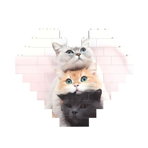 Baustein mit Katzenmotiv, personalisierbar, für Männer und Frauen, Geschenk zum Geburtstag, Valentinstag von OrcoW