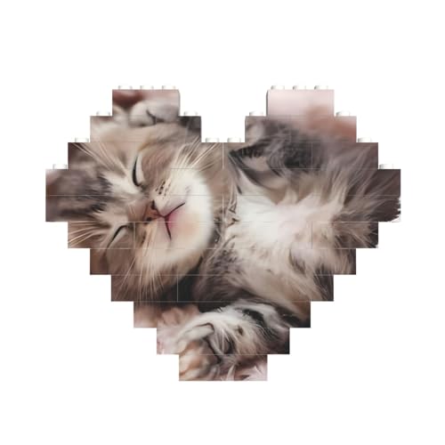 Baustein mit schlafender Katze, Baustein, Herz, personalisierbar, Ziegelstein-Puzzle, für Männer und Frauen, Geburtstag, Valentinstag, Geschenke Baustein mit schlafender Katze, Baustein, Herz, personalisierbar, Ziegelstein-Puzzle, für Männer und Frauen, Geburtstag, Valentinstag, Geschenke von OrcoW
