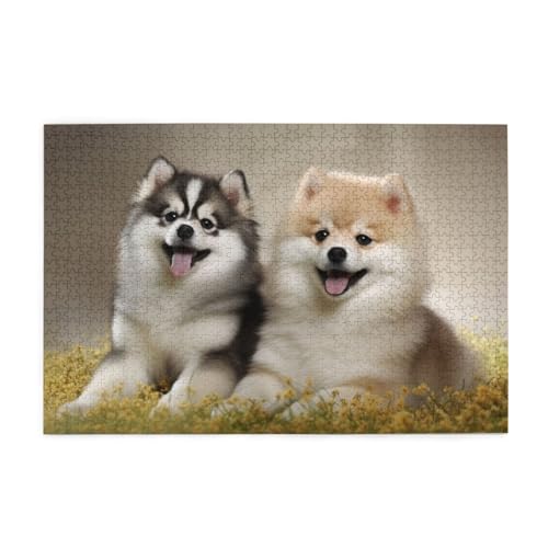 Cute Dogs Print Jigsaw Personalised Puzzle Wooden Puzzle Funny Puzzle 1000 Pieces For Adult Birthday Xmas Gift von OrcoW