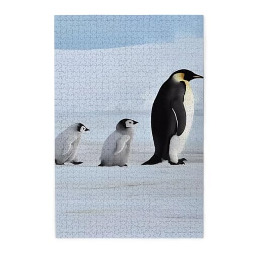 Five Penguins Print Jigsaw Personalized Puzzle Wooden Puzzle Funny Puzzle 1000 Pieces For Adult Birthday Xmas Gift von OrcoW