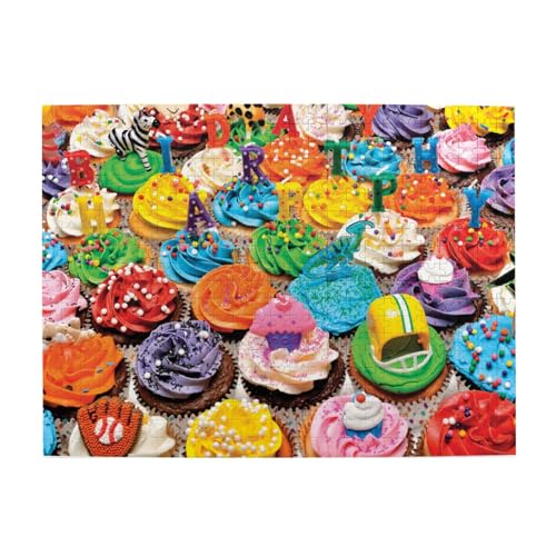 Geburtstag Cupcakes Druck Jigsaw Personalisiertes Puzzle Holzpuzzle Lustiges Puzzle 500 Teile Für Erwachsene Geburtstagsgeschenk von OrcoW