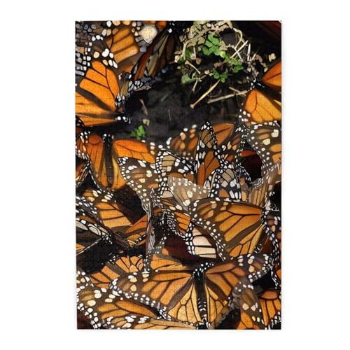 Monarch Schmetterlinge Druck Jigsaw Personalisiertes Puzzle Holzpuzzle Lustiges Puzzle 500 Teile Für Erwachsene Geburtstag Xmas Geschenk von OrcoW