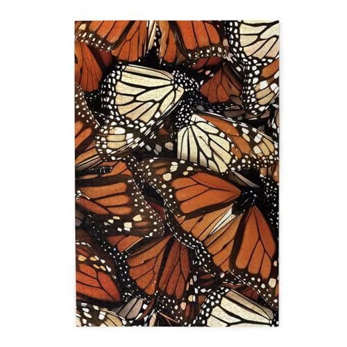 Monarch Schmetterlinge Druck Jigsaw Personalisiertes Puzzle Holzpuzzle Lustiges Puzzle 500 Teile Für Erwachsene Geburtstag Xmas Geschenk von OrcoW