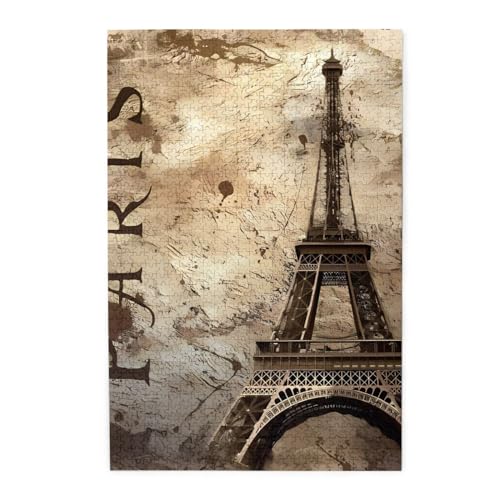 Paris Eiffelturm Druck Jigsaw Personalisiertes Puzzle Holzpuzzle Lustiges Puzzle 1000 Teile Für Erwachsene Geburtstag Xmas Geschenk von OrcoW