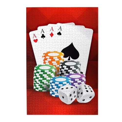 Poker-Turnierdruck Puzzle Personalisiertes Puzzle Holzpuzzle Lustiges Puzzle 500 Teile Für Erwachsene Geburtstag Xmas Geschenk von OrcoW