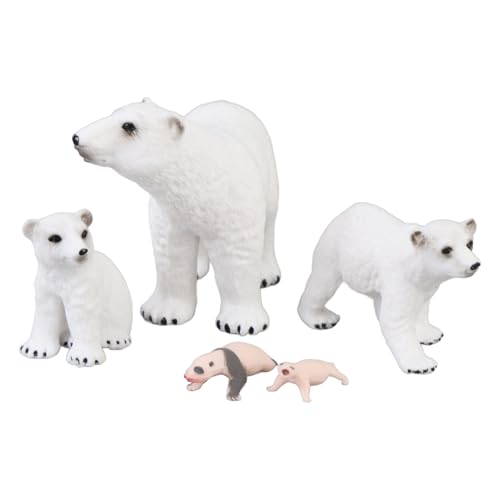5pcs Simulation Tiermodell, Premium PVC Simulation Bear Wachstumsverzierung, Kognitiver Wachstum Zyklus Tierspielzeug für Raumdekor Bildung von Oreilet
