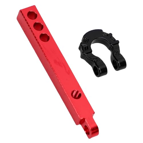 Oreilet RC -Anhängerkupplung Hitch Towhaken, Metall RC Anhänger Haken Hitch Receiver Climbing Tow -Häzchen Kit für 1/8 1/10 Scale Crawler (Schwarze Schnalle) von Oreilet