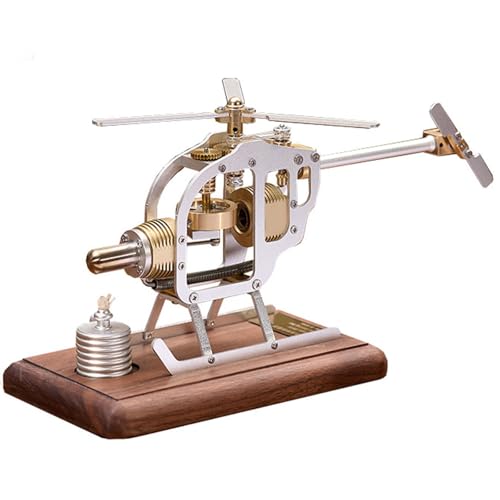 Oreilet Stirling Motor Hubschrauber, Metall Heißluft Stirling Motor Flugzeugmodell Propeller Wissenschaft Experiment Unterricht Physik für Mädchen Tech Enthusiasten Oreilet Stirling Motor Hubschrauber, Metall Heißluft Stirling Motor Flugzeugmodell Propeller Wissenschaft Experiment Unterricht Physik für Mädchen Tech Enthusiasten von Oreilet