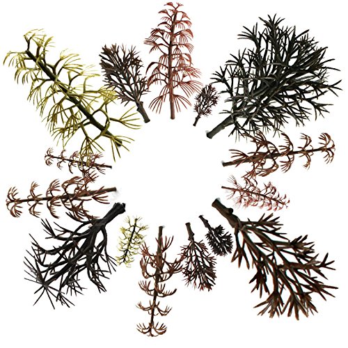 OrgMemory 29pcs Gemischtes Modellbau Bäume ohne Blätter(4 -14 cm), h0 Bäume, Spur n, Tabletop Gelände, Modellbau Gras, h0 Figuren mit No Stände von OrgMemory