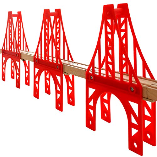 OrgMemory Eisenbahn Set, 3 Stück Hängebrücke, Holzeisenbahn Eisenbahnbrücke Kompatibel mit Anderer Marken OrgMemory Eisenbahn Set, 3 Stück Hängebrücke, Holzeisenbahn Eisenbahnbrücke Kompatibel mit Anderer Marken von OrgMemory