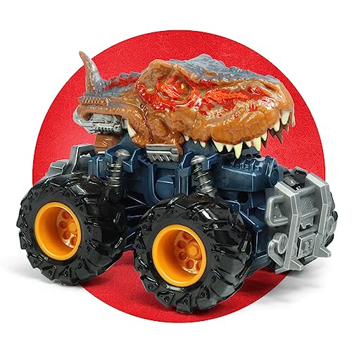 Oriate Dinosaurier Autos Spielzeug für Kinder, T-Rex Reibungsbetriebene Rennwagen LKW Push und Go Auto Monster Truck Dino Spielzeug 1 Stück 209-R3 von Oriate