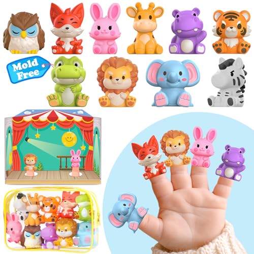 Oriate Bauernhof Tiere Fingerpuppen, Badespielzeug für Kinder mit Aufbewahrungstasche, Kleinkind-Spielzeug für Story Time Stuffer mit Performance Bühne, Mold Free Travel Toys Party Favors Oriate Bauernhof Tiere Fingerpuppen, Badespielzeug für Kinder mit Aufbewahrungstasche, Kleinkind-Spielzeug für Story Time Stuffer mit Performance Bühne, Mold Free Travel Toys Party Favors von Oriate