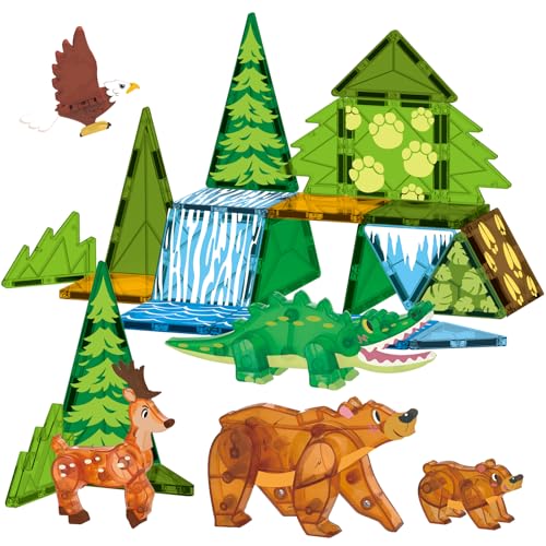 Oriate Magnet Dschungeltiere Magnetische Fliesen Blöcke, 30pcs Magnete für Kinder, Bewegliche Gelenke Waldtiere Geeignet Magnetische Gebäude Magnet Fliesen, Pädagogische Konstruktion Reisespielzeug Oriate Magnet Dschungeltiere Magnetische Fliesen Blöcke, 30pcs Magnete für Kinder, Bewegliche Gelenke Waldtiere Geeignet Magnetische Gebäude Magnet Fliesen, Pädagogische Konstruktion Reisespielzeug von Oriate