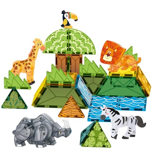 Oriate Magnet Safari Tiere Magnetische Fliesen Blöcke, Bewegliche Gelenk-Zoo-Tiere Geeignete Magnetische Baumagnet-Fliesen, 30 Stück Magnete für Kinder, pädagogisches Bauen, Reisespielzeug Oriate Magnet Safari Tiere Magnetische Fliesen Blöcke, Bewegliche Gelenk-Zoo-Tiere Geeignete Magnetische Baumagnet-Fliesen, 30 Stück Magnete für Kinder, pädagogisches Bauen, Reisespielzeug von Oriate