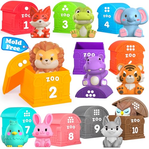 Oriate Montessori Spielzeug ab 1 Jahr, Motorikspielzeug Safari Tiere Figuren mit Zoo Kinder Lernspielzeug ab 1 2 3 Jahre, Fingerpuppen Sortieren Lehrerbedarf Montessori Spielzeug ab 1 2 3 4 5 6 Jahre Oriate Montessori Spielzeug ab 1 Jahr, Motorikspielzeug Safari Tiere Figuren mit Zoo Kinder Lernspielzeug ab 1 2 3 Jahre, Fingerpuppen Sortieren Lehrerbedarf Montessori Spielzeug ab 1 2 3 4 5 6 Jahre von Oriate