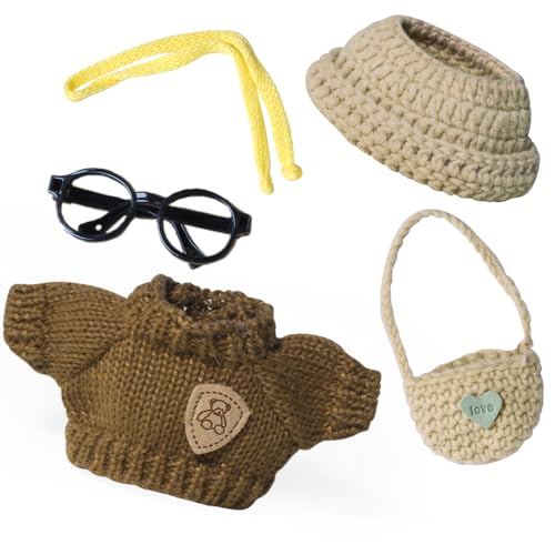 Puppenkleidung Kaffee-Outfit, handgefertigte Strickoberteile für 6,7-Zoll-Puppe, gehäkelte Umhängetasche für 17 cm Vinyl-Puppen, wärmendes Geschenk für Mädchen und Jungen Puppenkleidung Kaffee-Outfit, handgefertigte Strickoberteile für 6,7-Zoll-Puppe, gehäkelte Umhängetasche für 17 cm Vinyl-Puppen, wärmendes Geschenk für Mädchen und Jungen von Oriate