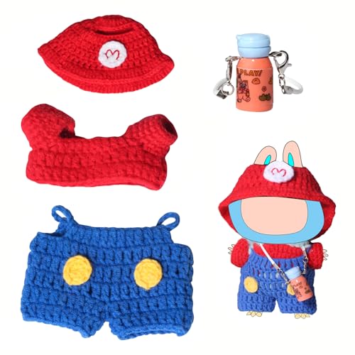 Red Adventurer Doll Clothes Outfit for 17cm Doll, Plumber Costume, Red Sun Bucket Hat Top, Blue Overalls Bottle Accessories Suitable for 6.7 Inch Doll Red Adventurer Doll Clothes Outfit for 17cm Doll, Plumber Costume, Red Sun Bucket Hat Top, Blue Overalls Bottle Accessories Suitable for 6.7 Inch Doll von Oriate