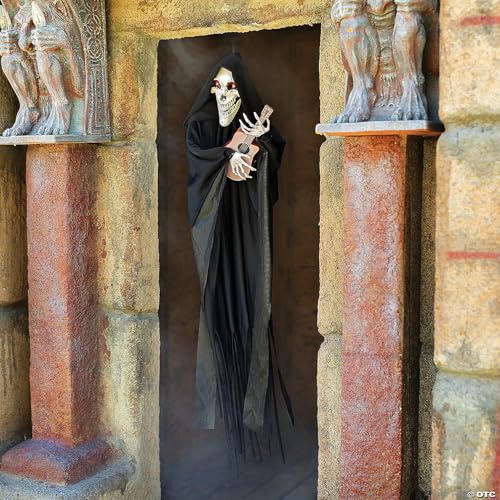 Oriental Trading Halloween Express Animierter Sensenmann mit Gitarre, 34 x 120 cm, Halloween-Dekoration von Oriental Trading