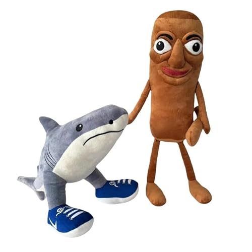Plüschtier Tung Tung Tung Sahur Tralalero Tralala Meme-Hai Figur mit Sneakers Viral AI Brainrot Trendspielzeug Kinder Erwachsene Kultfigur Internet-Memes Lustiges Kuschelhai (Tralalero Tralala) von Oriental eLife
