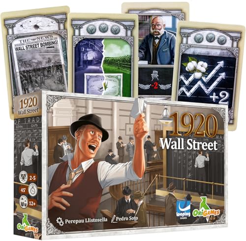 Origames 1920 Wall Street - Brettspiel - Historisch - Strategie - Geschichtenerzählen - Rollenspiele - Erzählung - Rollenspiel - Abstrakte Strategie - Aktionsschreiben - 2 bis 5 Spieler - Ab 14 Jahren Origames 1920 Wall Street - Brettspiel - Historisch - Strategie - Geschichtenerzählen - Rollenspiele - Erzählung - Rollenspiel - Abstrakte Strategie - Aktionsschreiben - 2 bis 5 Spieler - Ab 14 Jahren von Origames