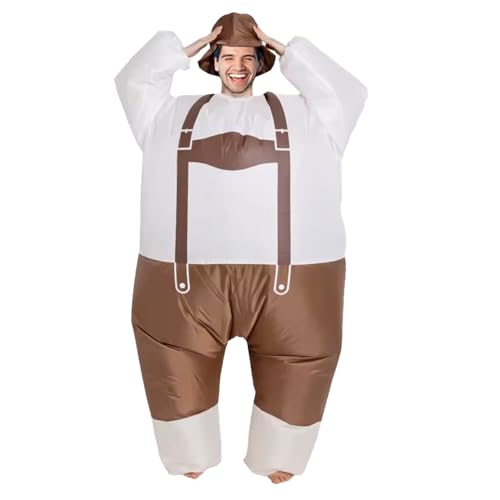 AirSuit® Aufblasbare Oktoberfest Verkleidung für Erwachsene | Ungewöhnliches Kostüm Einheitsgröße | 100% Polyester | Größe 160 bis 190cm | Leicht und angenehm zu tragen| Aufblassystem| OriginalCorner® von Original Cup