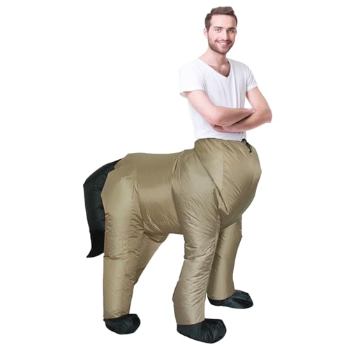 AirSuit® Aufblasbare Pferd Verkleidung für Erwachsene | Ungewöhnliches Kostüm Einheitsgröße | Größe 160 bis 190cm | 100% Polyester | Leicht und angenehm zu tragen | Aufblassystem | OriginalCorner® von Original Cup