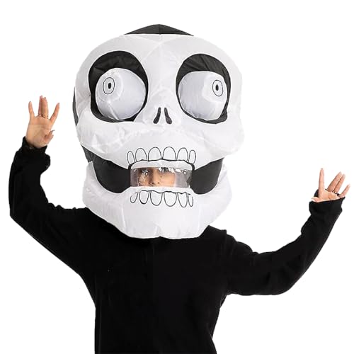 AirSuit® Aufblasbarer Riesenkopf Skelett für Erwachsene | Halloween Kostüm 50x65x60 cm | Strapazierfähiges Polyester – Leicht und Bequem | Aufblassystem Inklusive | OriginalCorner® von Original Cup