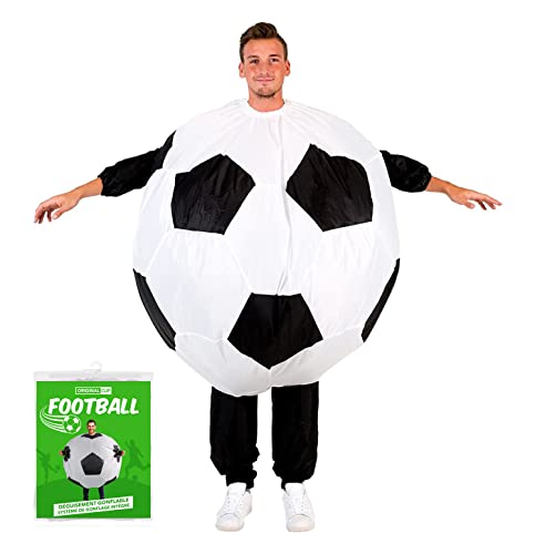 AirSuit® Aufblasbares Kostüm Fußball Soccer | Ausgefallenes Auflbaskostüm | Premium Qualität | Größe 160 bis 190cm | Polyester | Angenehm tragbar | Resistent | Mit Aufblassystem | OriginalCup® von Original Cup