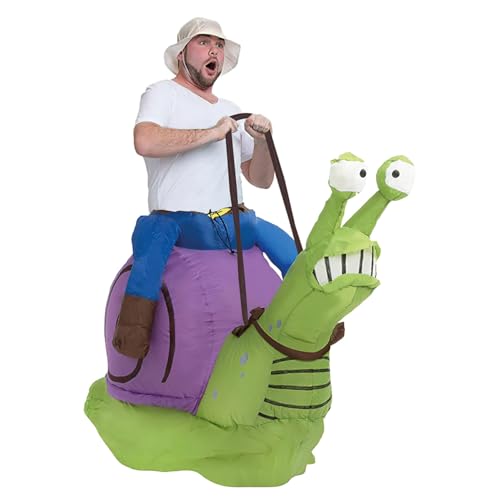 AirSuit® Aufblasbares Schneckenkostüm | Ungewöhnliches Kostüm in Erwachsene | Größe 160 bis 190cm | Aus sehr strapazierfähigem Polyester - Angenehm zu tragen | Inklusive Aufblassystem | OriginalCup® von Original Cup