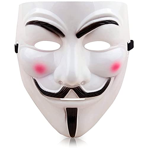 Anonymous® Maske Weiß für Kinder und Erwachsene | V für Vendetta Maske | Anonymous Hacker Maske | Premium Qualität | Hartplastik | Partyzubehör | Cosplay | Halloween | OriginalCup® von Original Cup
