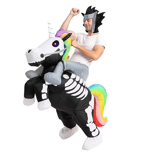 AirSuit® Aufblasbare Verkleidung Einhornskelett | Ungewöhnliches Kostüm in Erwachsene | Größe 160 bis 190cm | Aus sehr strapazierfähigem Polyester - Angenehm zu tragen | Aufblassystem | OriginalCup® von Original Cup