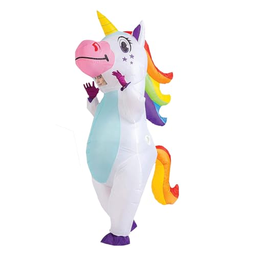 AirSuit® Aufblasbare Verkleidung XXL Einhorn | Ungewöhnliches aufblasbares Kostüm | Premium Qualität | Größe 160 bis 190cm | Polyester | Angenehm zu tragen | Inklusive Aufblassystem | OriginalCup® von Original Cup