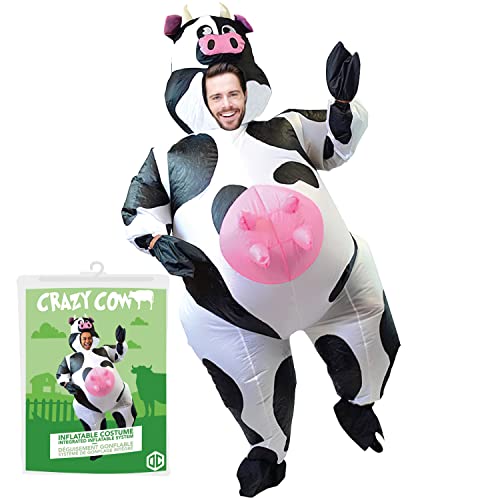 AirSuit® Aufblasbare Verkleidung für verrückte Kühe | Ungewöhnliches Crazy Cow Kostüm | Premium Qualität | Erwachsenengröße | Polyester | Strapazierfähig | Inklusive Aufblassystem | OriginalCup® von Original Cup