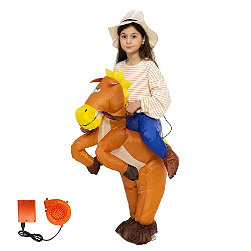 AirSuit® Aufblasbares Cowboy-Kostüm für Kinder | Größe 90 bis 120cm | Kostüm für die Kostümparty | Aus strapazierfähigem Polyester - angenehm zu tragen | Inklusive Aufblassystem | OriginalCup® von Original Cup