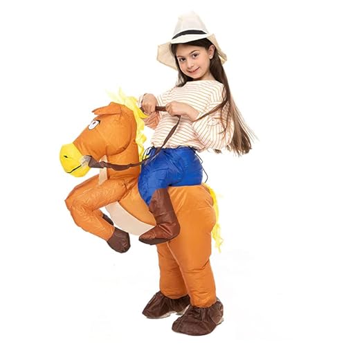 AirSuit® Aufblasbares Cowboy-Kostüm für Kinder | Größe 90 bis 120cm | Kostüm für die Kostümparty | Aus strapazierfähigem Polyester - angenehm zu tragen | Inklusive Aufblassystem | OriginalCup®. von Original Cup