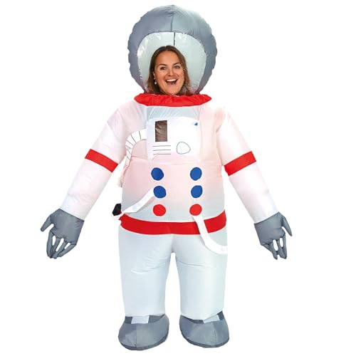 AirSuit®Aufblasbares Kostüm Astronaut | Ausgefallenes Auflbaskostüm | Premium Qualität | Größe Erwachsene 160 bis 190cm | Polyester | Angenehm tragbar | Resistent | Mit Aufblassystem | OriginalCup® von Original Cup