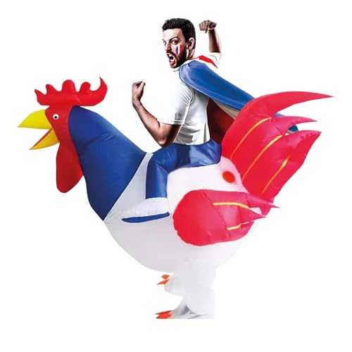 AirSuit® Aufblasbares Kostüm Frankreich Fan | Ausgefallenes Auflbaskostüm | Premium Qualität | Größe 160 bis 190cm | Polyester | Angenehm tragbar | Resistent | Mit Aufblassystem | OriginalCup® von Original Cup