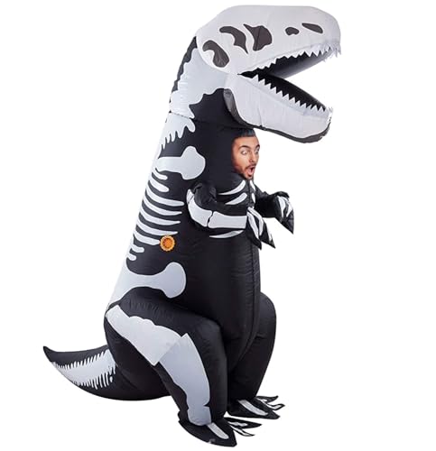 AirSuit® Aufblasbare Verkleidung T-Rex Skelett | Ungewöhnliches Kostüm in Erwachsenengröße | Aus sehr strapazierfähigem Polyester - Angenehm zu tragen | Inklusive Aufblassystem | OriginalCup®. von Original Cup