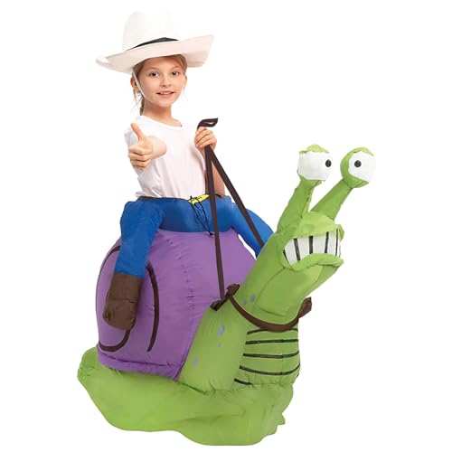 AirSuit® Aufblasbares Schneckenkostüm für Kinder | Größe 120 bis 150cm | Aus sehr strapazierfähigem Polyester - Angenehm zu tragen | Inklusive Aufblassystem | Riesiges Tier | OriginalCup® von Original Cup