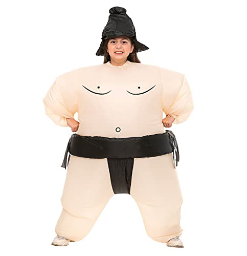 AirSuit® Aufblasbares Sumo-Kostüm für Kinder | Größe 120 bis 150cm | Ungewöhnliches Kostüm für Karneval | Aus sehr strapazierfähigem Polyester | Inklusive Aufblassystem | OriginalCup® von Original Cup