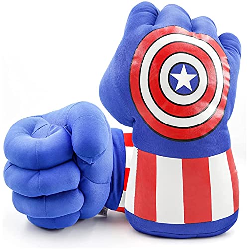 EIN Paar riesige Boxhandschuhe Captain America | Superhelden | Kinderspielzeug | Schaumstofffäuste mit Befestigungen | Ungewöhnliches Geschenk | Cosplay | Verkleidung | Kostüm | OriginalCup® von Original Cup