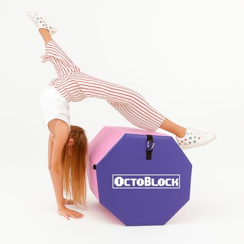 OctoBlock® Oktagonale Gymnastikblock Rosa & Violett | Für Kinder und Erwachsene ab 120 cm | EPE-Schaumstoff & PU-Bezug | Ideal für Gymnastik, Motorik und Koordination | Aerobik von Original Cup