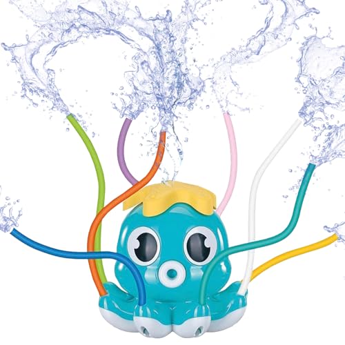 OctoSplash® Blau Sprinkler Oktopus | Wasserspielzeug für Kinder | Wasser sprühender Oktopus | Einfache Installation | Lustiges & Verspieltes Wasserspielzeug | Spiele im Freien | OriginalCorner® von Original Cup