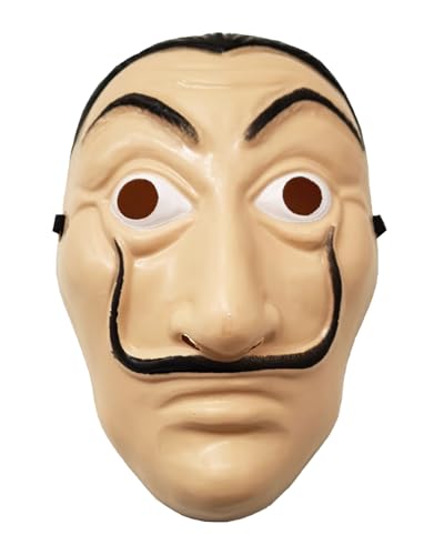 Offizielle Maske Haus des Geldes® | Dali Maske | Salvador Dali Maske | Kostüm | Halloween | Karneval | Einbrecher Kostüm Mottoparty | Dieb | Einbrecher | OriginalCup® von Original Cup